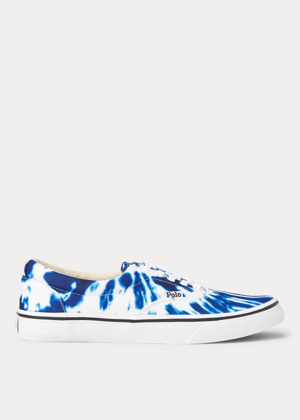 Zapatillas Polo Ralph Lauren Hombre Blancos / Azul Marino - Thorton Tie-Dye Canvas - HKWIU3478